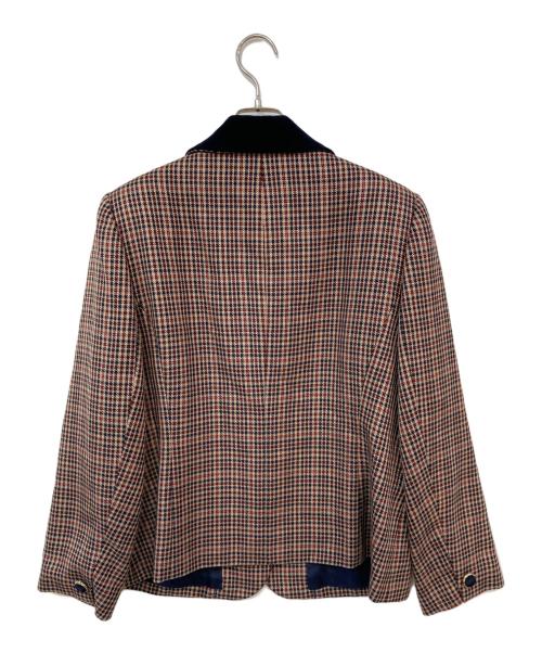 Burberry's（バーバリーズ）Burberry's (バーバリーズ) チェック金ボタンジャケット ブラウン サイズ:17の古着・服飾アイテム