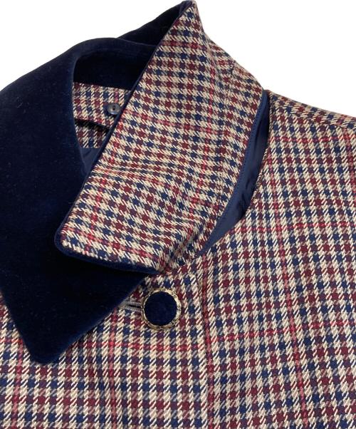 Burberry's（バーバリーズ）Burberry's (バーバリーズ) チェック金ボタンジャケット ブラウン サイズ:17の古着・服飾アイテム