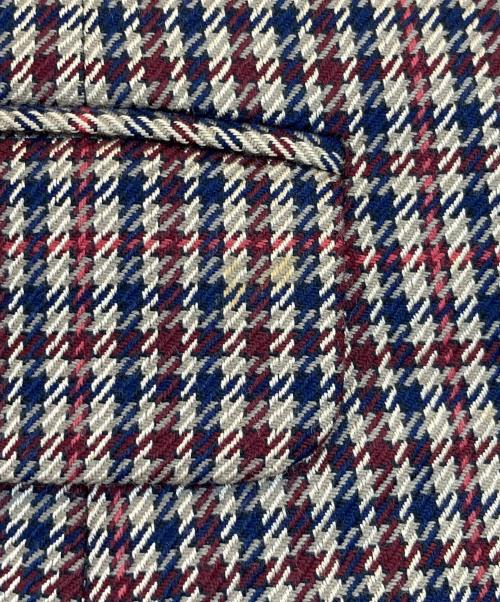 Burberry's（バーバリーズ）Burberry's (バーバリーズ) チェック金ボタンジャケット ブラウン サイズ:17の古着・服飾アイテム