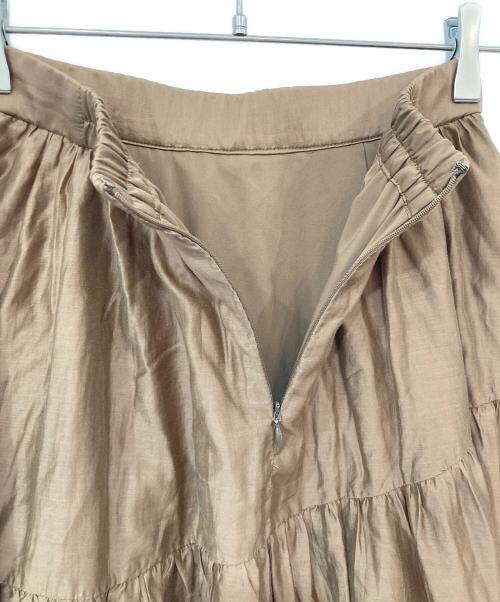 HER LIP TO（ハーリップトゥ）HER LIP TO (ハーリップトゥ) Asymmetry Tiered Skirt/アシンメトリーティアードスカート ブラウン サイズ:SIZE Sの古着・服飾アイテム