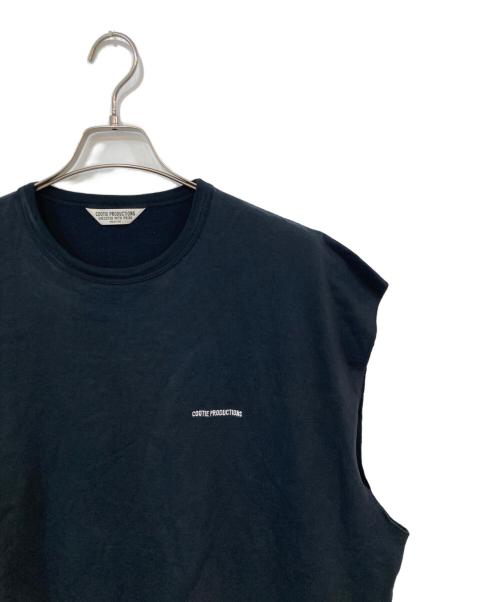 COOTIE PRODUCTIONS（クーティープロダクツ）COOTIE PRODUCTIONS (クーティープロダクツ) スーピマコットンスウェット カットオフ ブラック サイズ:Mの古着・服飾アイテム