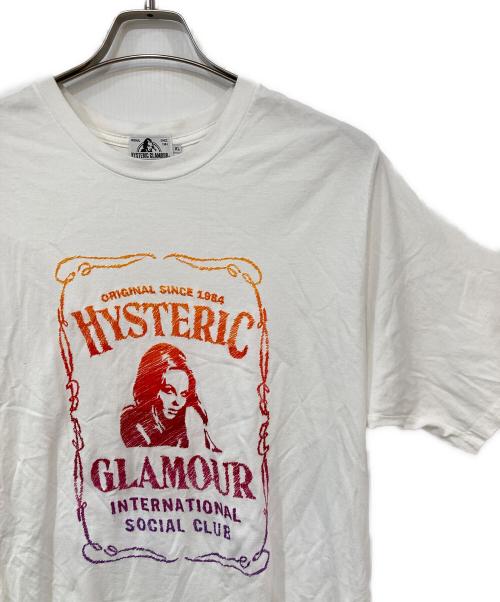 Hysteric Glamour（ヒステリックグラマー）Hysteric Glamour (ヒステリックグラマー) WHISKY LABEL刺繍 Tシャツ ホワイト サイズ:XLの古着・服飾アイテム