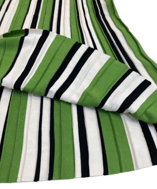 WEEKEND Max Mara（ウィークエンド マックスマーラ）Weekend Max Mara (ウィークエンド マックスマーラ) ニットスカート グリーン×ホワイト サイズ:Mの古着・服飾アイテム