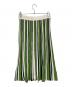 Weekend Max Mara (ウィークエンド マックスマーラ) ニットスカート グリーン×ホワイト サイズ:M：8000円