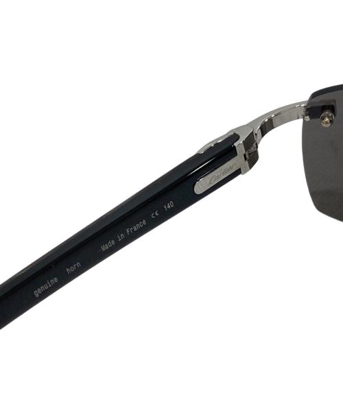 Cartier（カルティエ）Cartier (カルティエ) genuine horn リムレスサングラス ブラック サイズ:140cmの古着・服飾アイテム