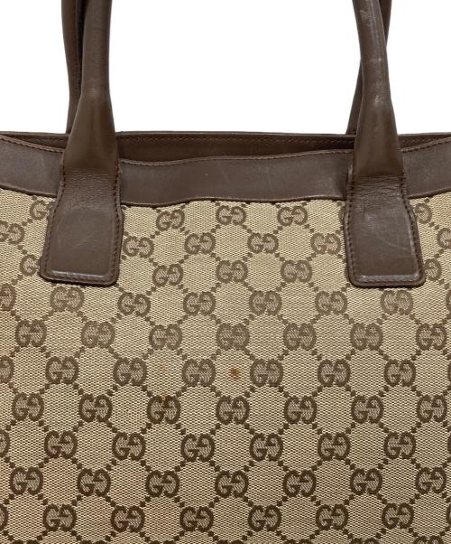 GUCCI（グッチ）GUCCI (グッチ) ggキャンバストートバッグ ブラウンの古着・服飾アイテム