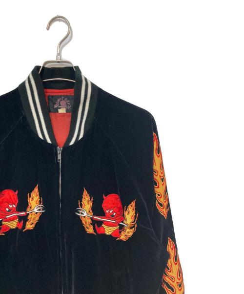 REDHOTDEVIL（レッドホットデビル）REDHOTDEVIL (レッドホットデビル) 刺繍スカジャン ブラック サイズ:SIZE Freeの古着・服飾アイテム