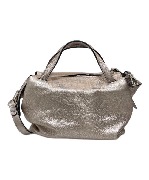 GIANNI CHIARINI（ジャンニ キアリーニ）GIANNI CHIARINI (ジャンニ キアリーニ) 2WAYレザーバッグ シルバーの古着・服飾アイテム