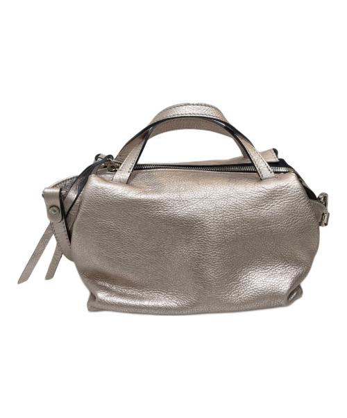 GIANNI CHIARINI（ジャンニ キアリーニ）GIANNI CHIARINI (ジャンニ キアリーニ) 2WAYレザーバッグ シルバーの古着・服飾アイテム