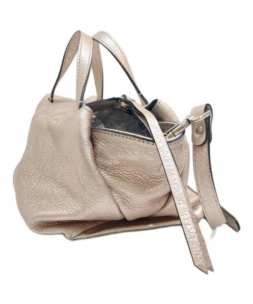 GIANNI CHIARINI（ジャンニ キアリーニ）GIANNI CHIARINI (ジャンニ キアリーニ) 2WAYレザーバッグ シルバーの古着・服飾アイテム