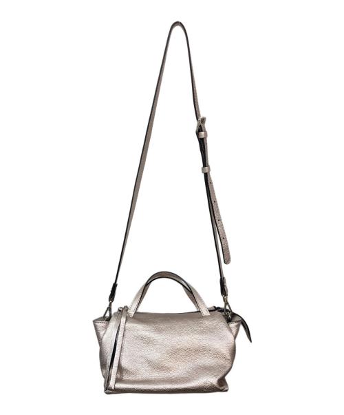 GIANNI CHIARINI（ジャンニ キアリーニ）GIANNI CHIARINI (ジャンニ キアリーニ) 2WAYレザーバッグ シルバーの古着・服飾アイテム