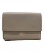 CELINEセリーヌ）の古着「フォールデッドコンパクトウォレット」｜グレー