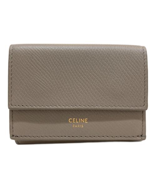 CELINE（セリーヌ）CELINE (セリーヌ) フォールデッドコンパクトウォレット グレーの古着・服飾アイテム