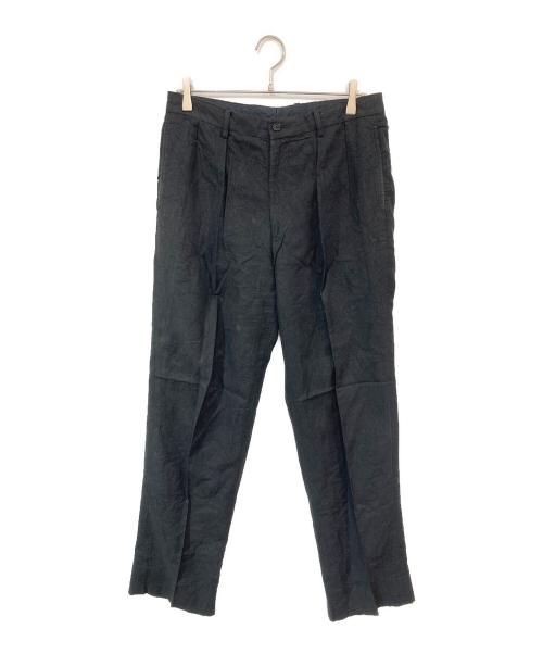 ISSEY MIYAKE（イッセイミヤケ）ISSEY MIYAKE (イッセイミヤケ) リネンスラックス ブラック サイズ:SIZE 3の古着・服飾アイテム