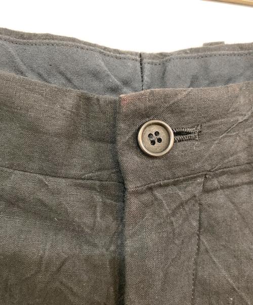 ISSEY MIYAKE（イッセイミヤケ）ISSEY MIYAKE (イッセイミヤケ) リネンスラックス ブラック サイズ:SIZE 3の古着・服飾アイテム