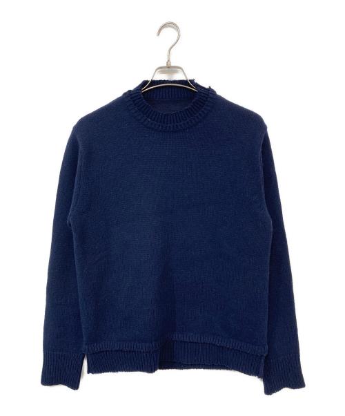 Maison Margiela（メゾンマルジェラ）Maison Margiela (メゾンマルジェラ) 5G エルボーパッチ プルオーバー ニットセーター ネイビー サイズ:XSの古着・服飾アイテム