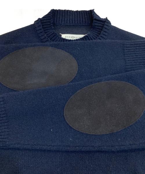 Maison Margiela（メゾンマルジェラ）Maison Margiela (メゾンマルジェラ) 5G エルボーパッチ プルオーバー ニットセーター ネイビー サイズ:XSの古着・服飾アイテム