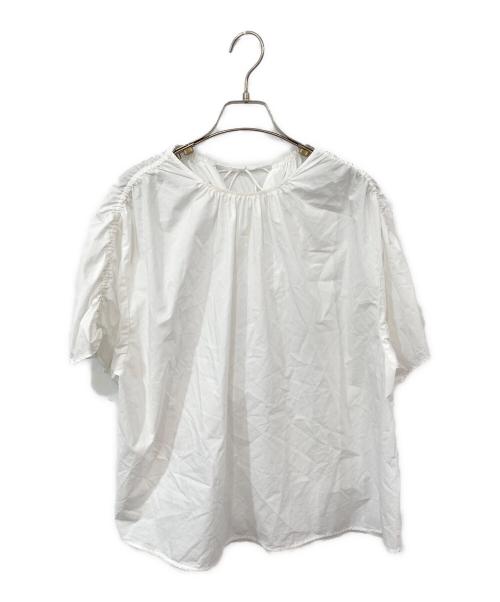 BALLSEY（ボールジィ）BALLSEY (ボールジィ) プロセスドコットン ギャザーブラウス ホワイト サイズ:SIZE 36の古着・服飾アイテム