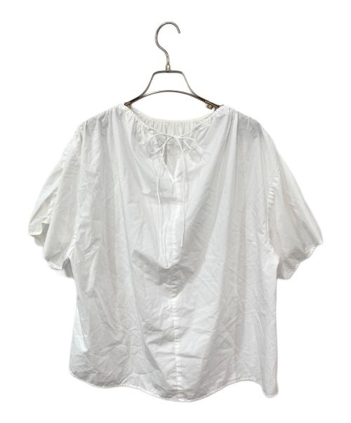 BALLSEY（ボールジィ）BALLSEY (ボールジィ) プロセスドコットン ギャザーブラウス ホワイト サイズ:SIZE 36の古着・服飾アイテム