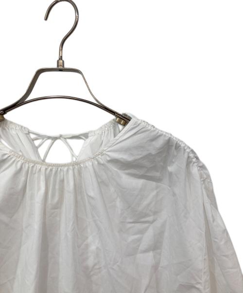 BALLSEY（ボールジィ）BALLSEY (ボールジィ) プロセスドコットン ギャザーブラウス ホワイト サイズ:SIZE 36の古着・服飾アイテム
