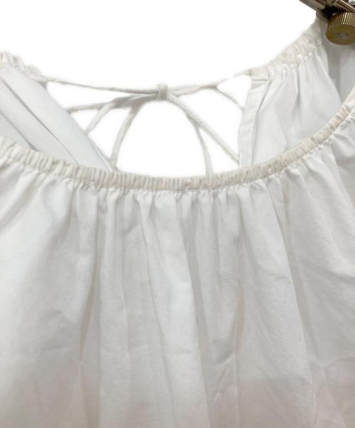 BALLSEY（ボールジィ）BALLSEY (ボールジィ) プロセスドコットン ギャザーブラウス ホワイト サイズ:SIZE 36の古着・服飾アイテム