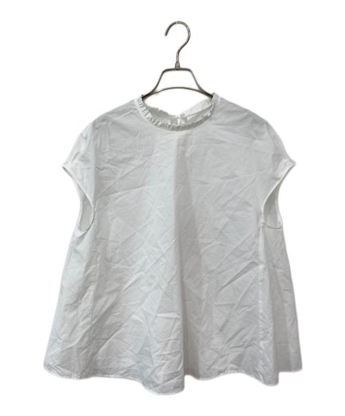 BALLSEY（ボールジィ）BALLSEY (ボールジィ) プロセスドコットン Aラインブラウス ホワイト サイズ:SIZE 36の古着・服飾アイテム