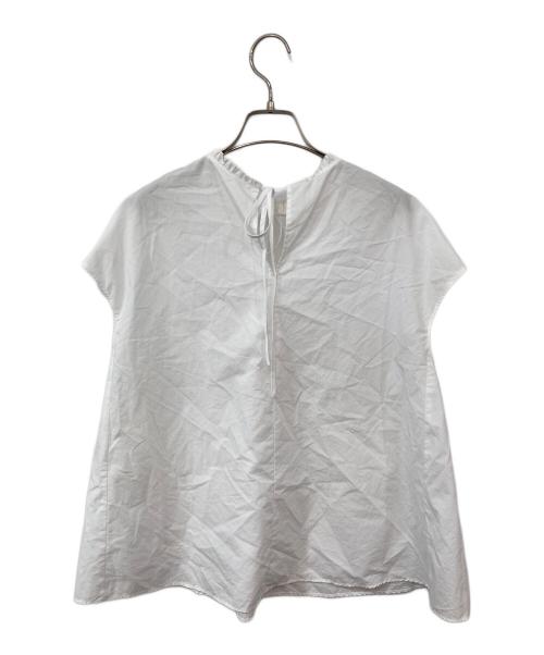 BALLSEY（ボールジィ）BALLSEY (ボールジィ) プロセスドコットン Aラインブラウス ホワイト サイズ:SIZE 36の古着・服飾アイテム