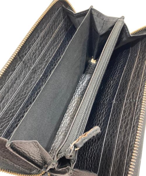 GUCCI（グッチ）GUCCI (グッチ) ラウンドファスナーウォレット ブラックの古着・服飾アイテム