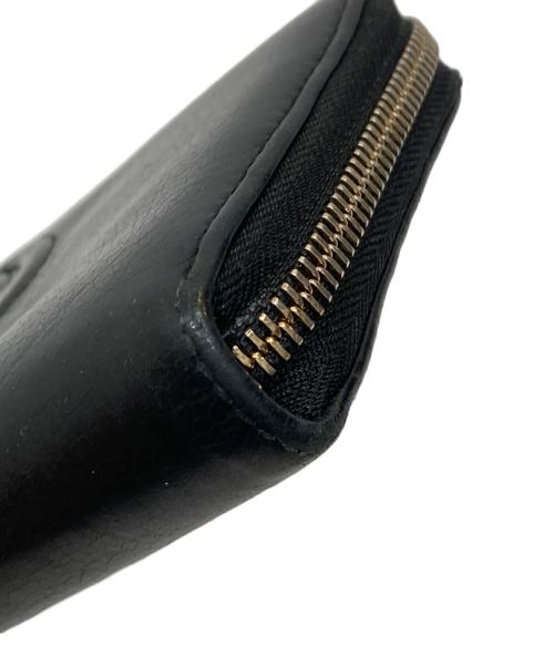 GUCCI（グッチ）GUCCI (グッチ) ラウンドファスナーウォレット ブラックの古着・服飾アイテム