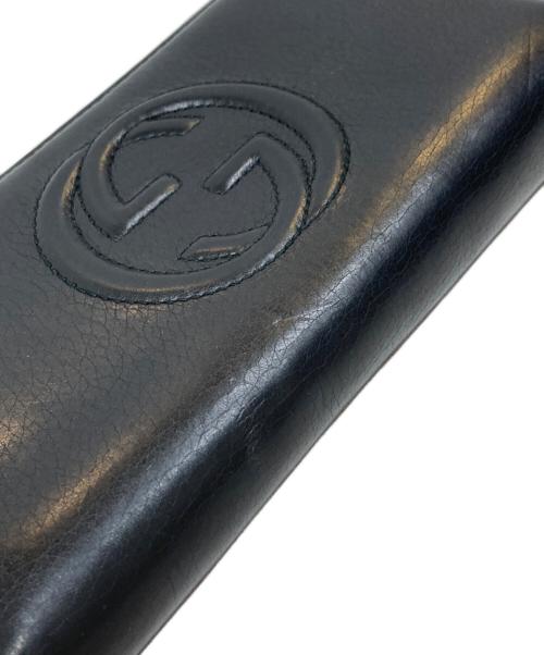 GUCCI（グッチ）GUCCI (グッチ) ラウンドファスナーウォレット ブラックの古着・服飾アイテム