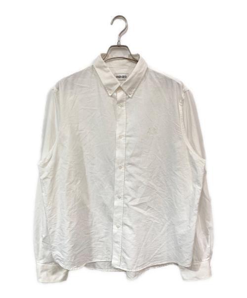 KENZO（ケンゾー）KENZO (ケンゾー) Tiger Crest Button Down Shirt/タイガークレストボタンダウンシャツ ホワイト サイズ:SIZE 42の古着・服飾アイテム