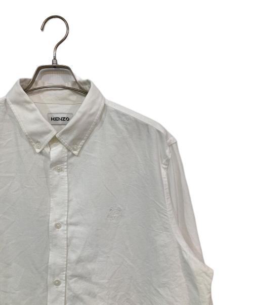 KENZO（ケンゾー）KENZO (ケンゾー) Tiger Crest Button Down Shirt/タイガークレストボタンダウンシャツ ホワイト サイズ:SIZE 42の古着・服飾アイテム