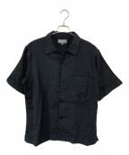 MARGARET HOWELLマーガレットハウエル）の古着「DRY WOOL LINEN PLAINWEAVE/ドライウールリネンプレインウィーブ」｜ブラック