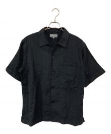 MARGARET HOWELL（マーガレットハウエル）の古着「DRY WOOL LINEN PLAINWEAVE/ドライウールリネンプレインウィーブ」｜ブラック