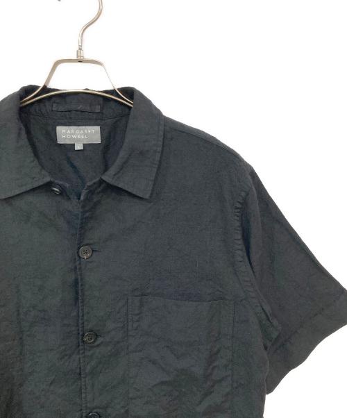 MARGARET HOWELL（マーガレットハウエル）MARGARET HOWELL (マーガレットハウエル) DRY WOOL LINEN PLAINWEAVE/ドライウールリネンプレインウィーブ ブラック サイズ:SIZE Lの古着・服飾アイテム