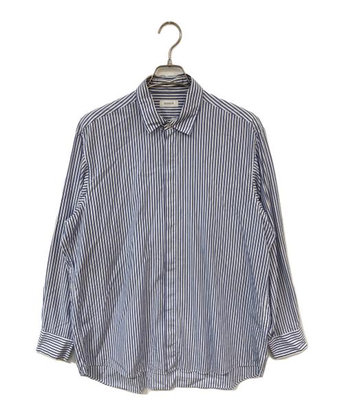 eN ROUTE（アンルート）EN ROUTE (アンルート) コットンストライプフライフロント2ウェイシャツ ブルー サイズ:2の古着・服飾アイテム
