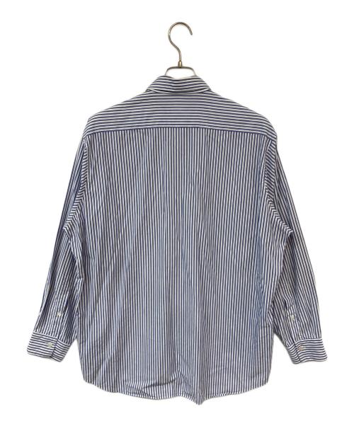 eN ROUTE（アンルート）EN ROUTE (アンルート) コットンストライプフライフロント2ウェイシャツ ブルー サイズ:2の古着・服飾アイテム