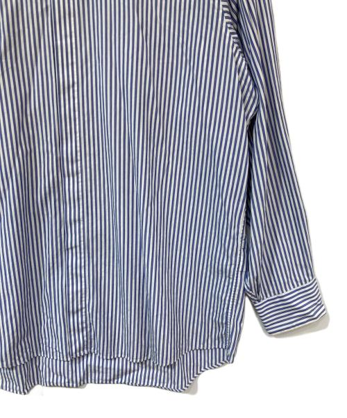 eN ROUTE（アンルート）EN ROUTE (アンルート) コットンストライプフライフロント2ウェイシャツ ブルー サイズ:2の古着・服飾アイテム