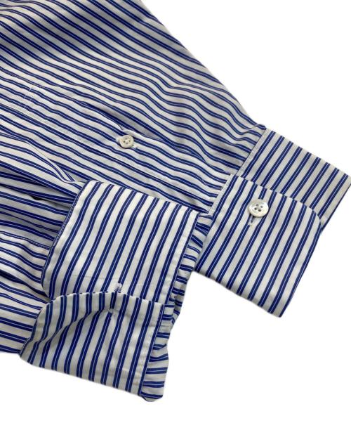 eN ROUTE（アンルート）EN ROUTE (アンルート) コットンストライプフライフロント2ウェイシャツ ブルー サイズ:2の古着・服飾アイテム