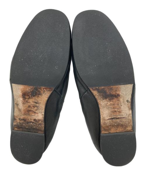 toshinosuke takegahara（トシノスケ タケガハラ）TOSHINOSUKE TAKEGAHARA (トシノスケ タケガハラ) フラットシューズ ブラック サイズ:23.5㎝の古着・服飾アイテム