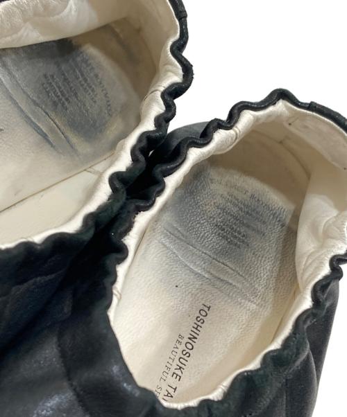 toshinosuke takegahara（トシノスケ タケガハラ）TOSHINOSUKE TAKEGAHARA (トシノスケ タケガハラ) フラットシューズ ブラック サイズ:23.5㎝の古着・服飾アイテム