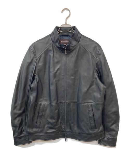 MICHAEL KORS（マイケル・コース）MICHAEL KORS (マイケルコース) ラムレザージャケット ブラック サイズ:Lの古着・服飾アイテム