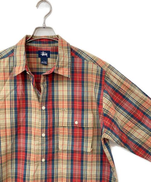 stussy（ステューシー）stussy (ステューシー) oldチェックシャツ ブラウン サイズ:Lの古着・服飾アイテム