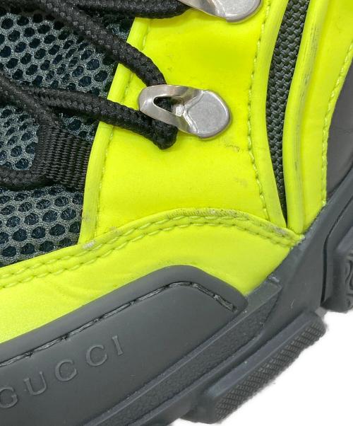 GUCCI（グッチ）GUCCI (グッチ) フラッシュトレックトレッキングスニーカー グレー×イエロー サイズ:8の古着・服飾アイテム