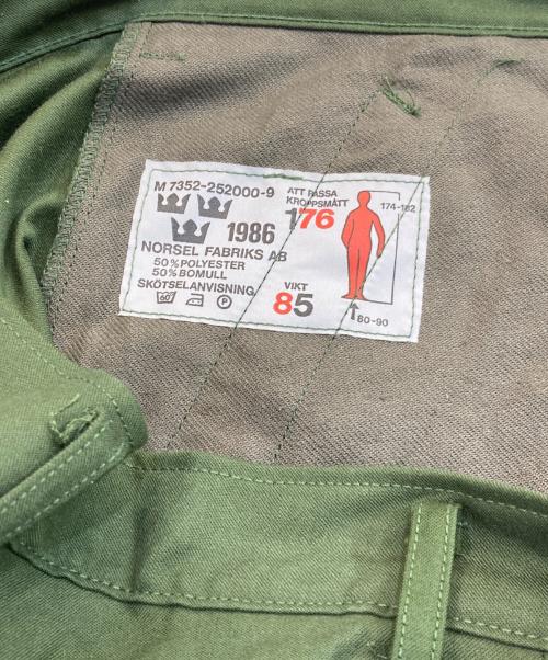 スウェーデン軍（スウェーデングン）スウェーデン軍 (スウェーデングン) M-59カーゴパンツ グリーン サイズ:85の古着・服飾アイテム