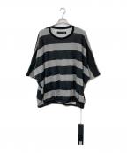 A.F ARTEFACTエーエフ アーティファクト）の古着「Bound Border Dolman Tee/バウンドボーダードルマンティー」｜ブラック