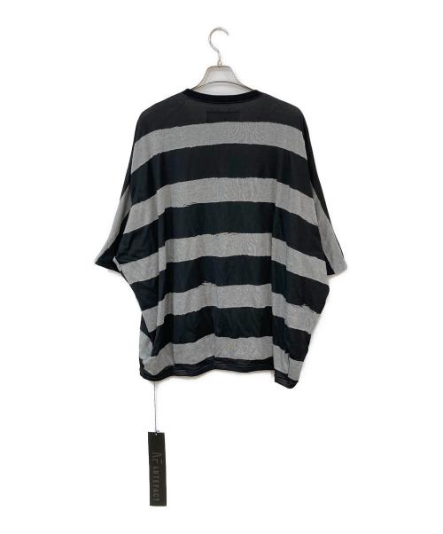 A.F ARTEFACT（エーエフ アーティファクト）A.F ARTEFACT (エーエフ アーティファクト) Bound Border Dolman Tee/バウンドボーダードルマンティー ブラック サイズ:SIZE 3の古着・服飾アイテム