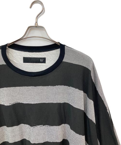 A.F ARTEFACT（エーエフ アーティファクト）A.F ARTEFACT (エーエフ アーティファクト) Bound Border Dolman Tee/バウンドボーダードルマンティー ブラック サイズ:SIZE 3の古着・服飾アイテム