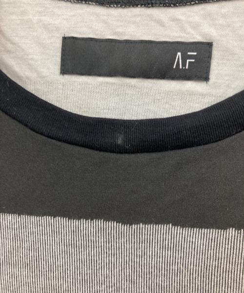 A.F ARTEFACT（エーエフ アーティファクト）A.F ARTEFACT (エーエフ アーティファクト) Bound Border Dolman Tee/バウンドボーダードルマンティー ブラック サイズ:SIZE 3の古着・服飾アイテム
