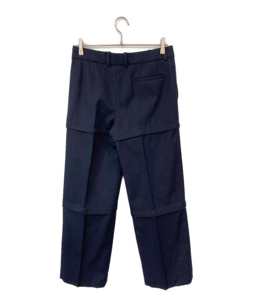 BALENCIAGA（バレンシアガ）BALENCIAGA (バレンシアガ) レイヤードスラックス ネイビー サイズ:SIZE 34の古着・服飾アイテム